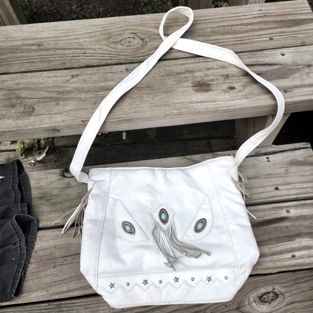 White Leather purse